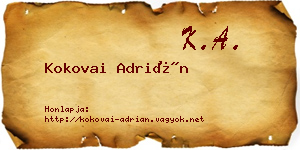 Kokovai Adrián névjegykártya